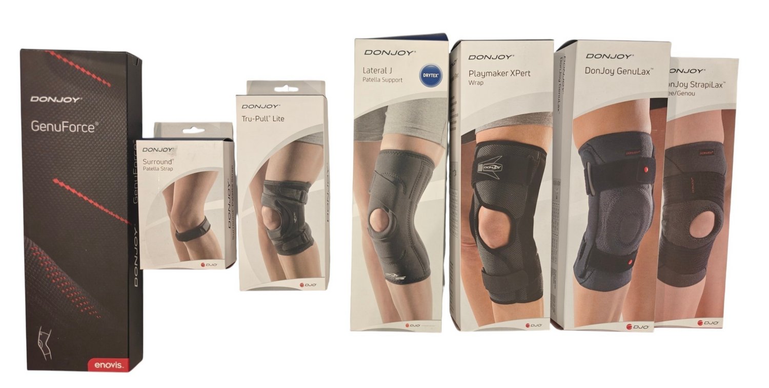 DonJoy knee braces collection at Yaletown Medical Supplies Vancouver