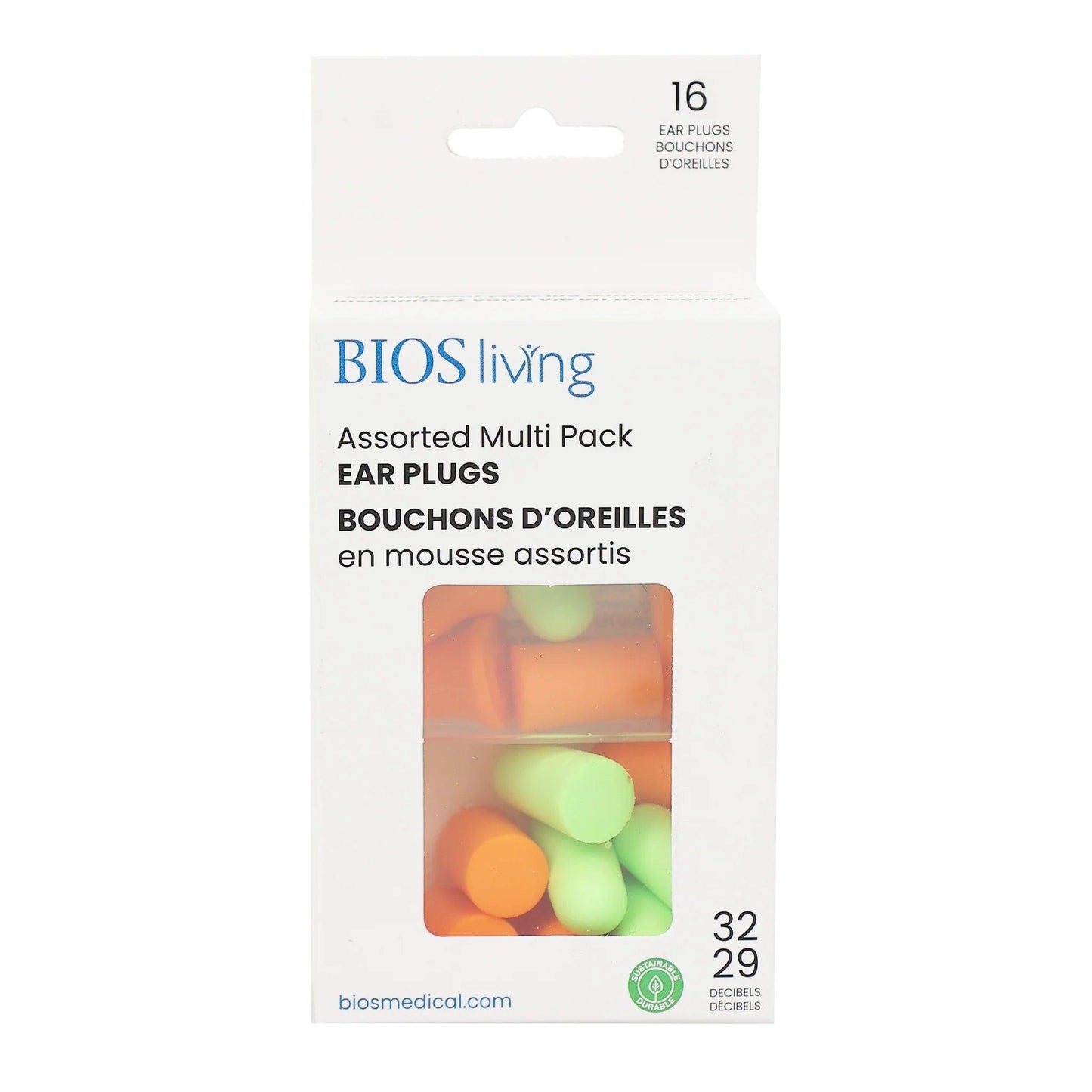 EAR PLUGS EP109 ASSORTED MULTI PACK 16PC 32DB/29DB