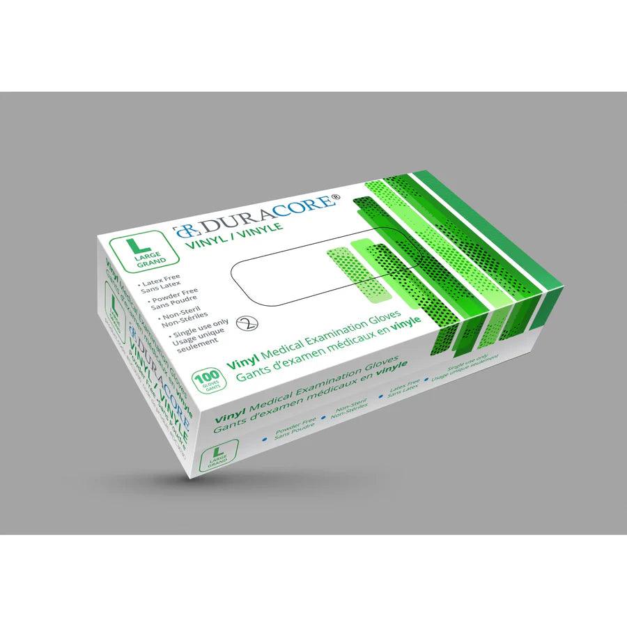 Gloves Vinyl Duracore Large 100 per Box