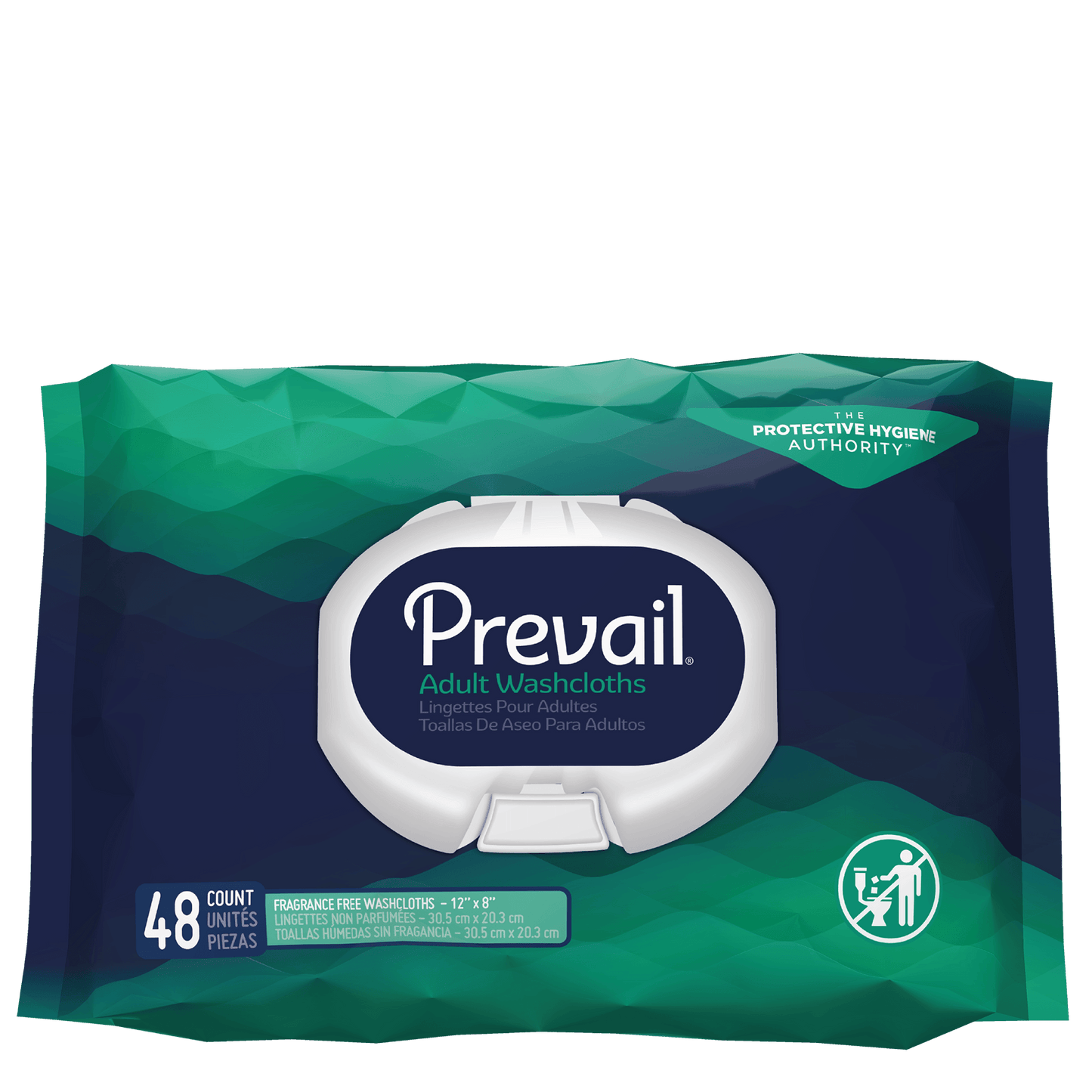 Prevail Premoistened Wipes 8”x 12” No Scent