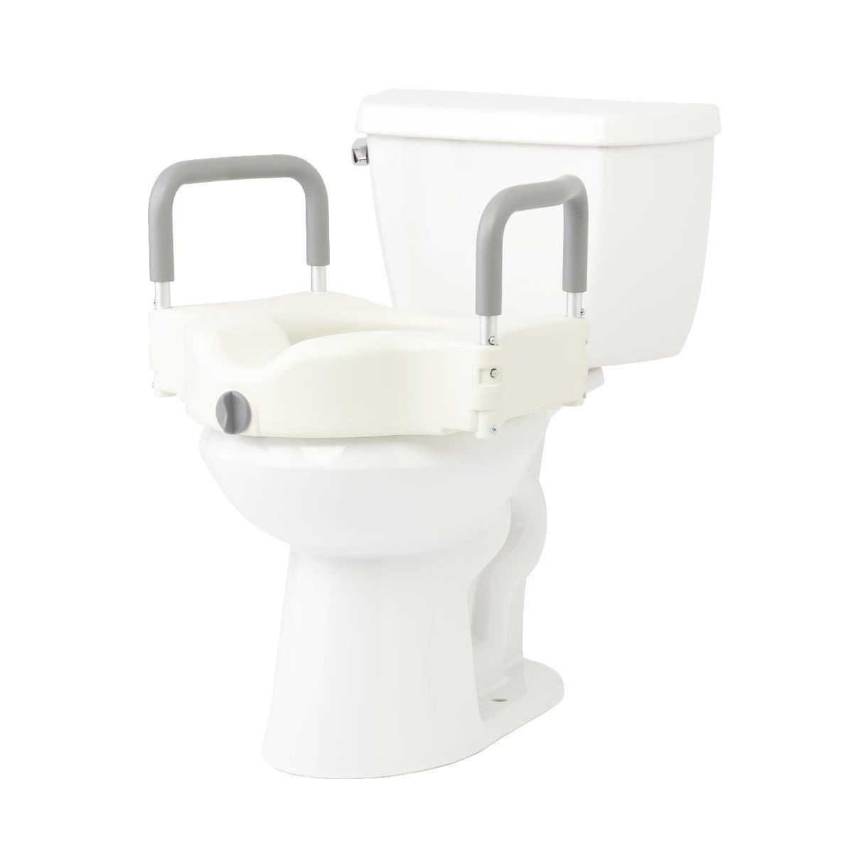RAISED TOILET SEAT W/ARMS 3.5" 600LBS. BARIATRIC G4-300BHRX1