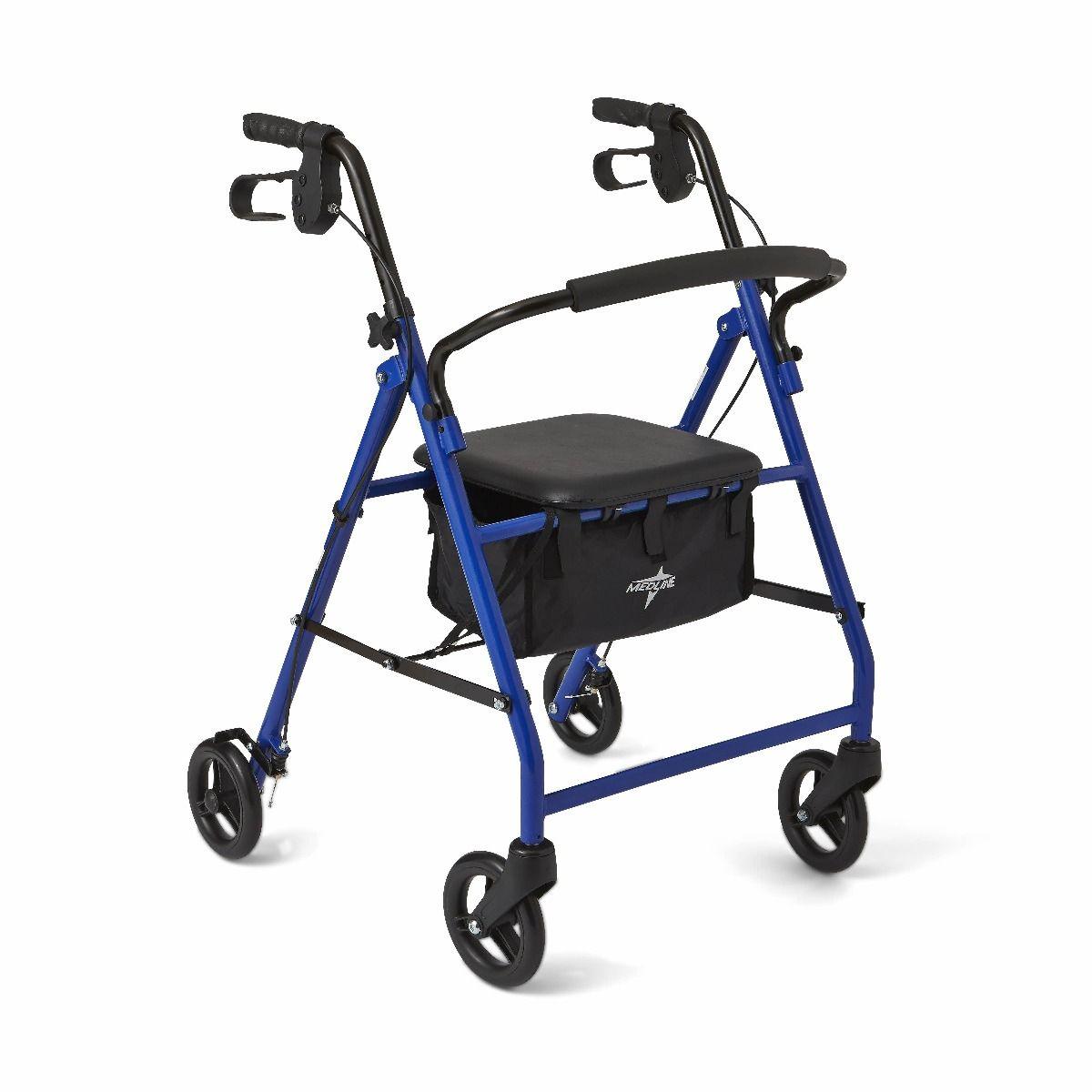 ROLLATOR, STEEL, 6" WHEELS, BLUE MDS86850EBS