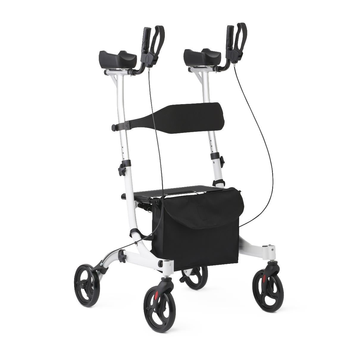 ROLLATOR UPRIGHT ALUMINUM WHITE RLU-500A-8RW
