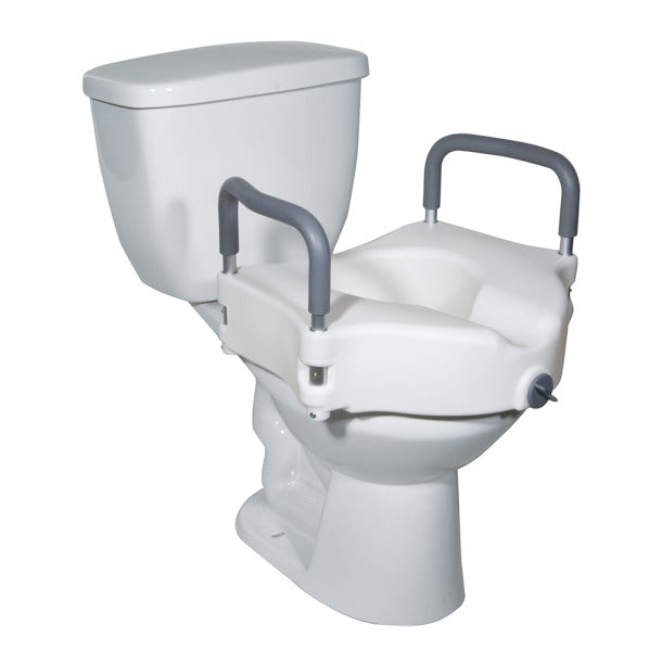 Raised Toilet Seat with Tool-free Removable Arms Drive #12027RA