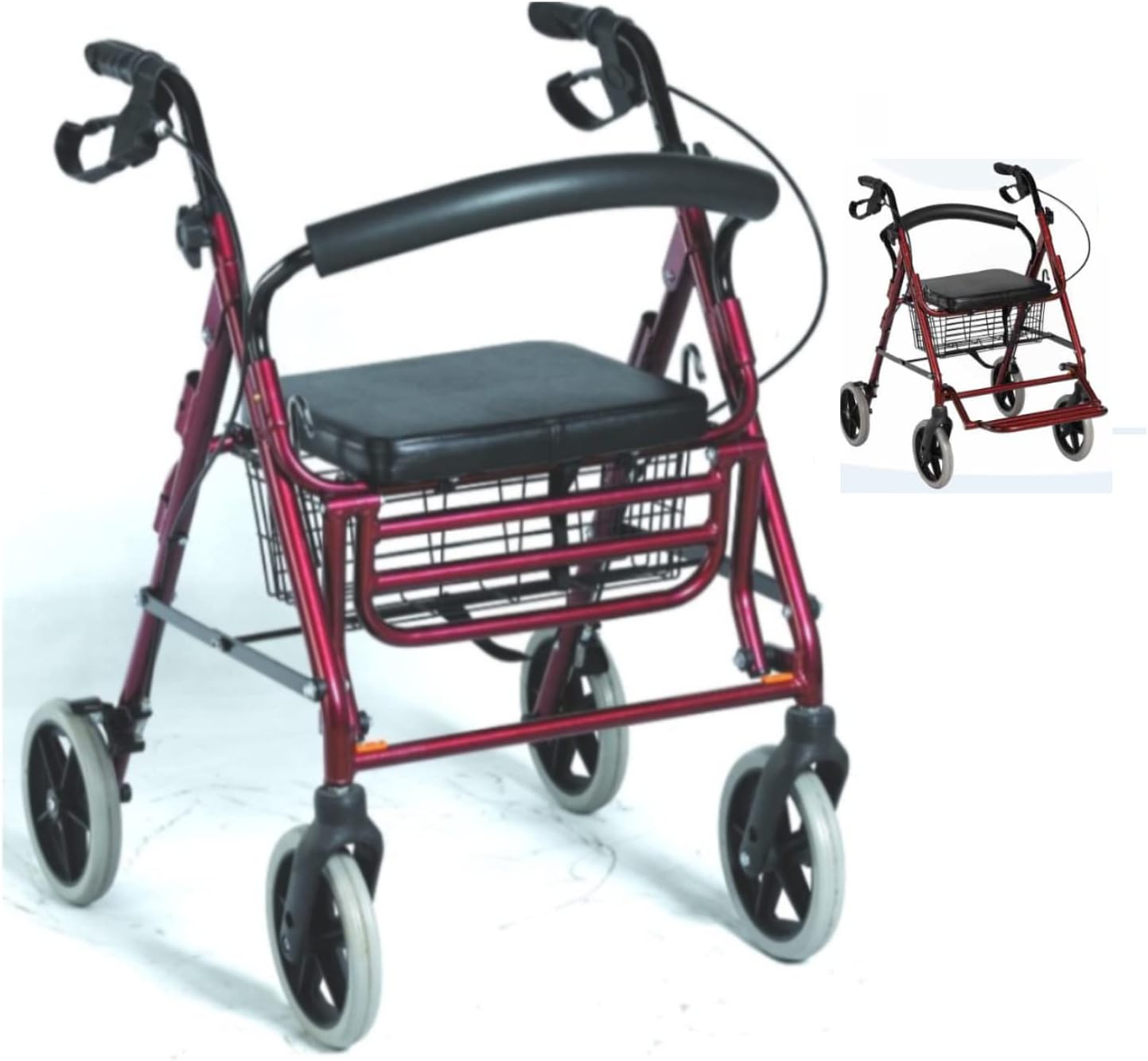 Rollator Aluminum, 8” Wheels, DSC888L 8.8 kg. Cap. 110 kg.