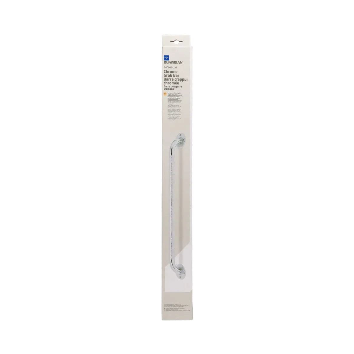 Shower Grab Bar 24" Knurled Chrome 300lb Cap. Medline G5-024CRX1