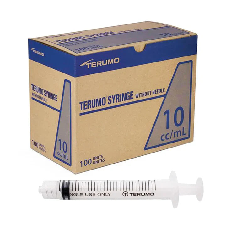 Syringe 10ml Luer Lock Terumo without Needle 1 Box (100 Pieces)