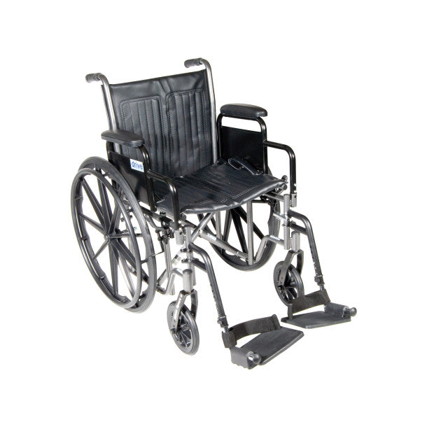Wheelchair Silver Sport™ 2 SSP220DFA-SF 20" Detachable Full Arm, Swing-away Footrests