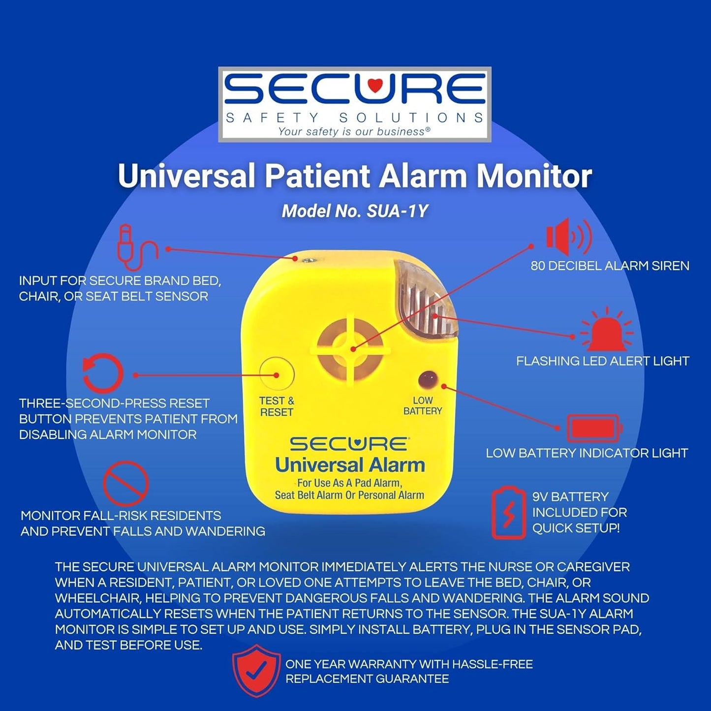 Wheelchair alarm monitor