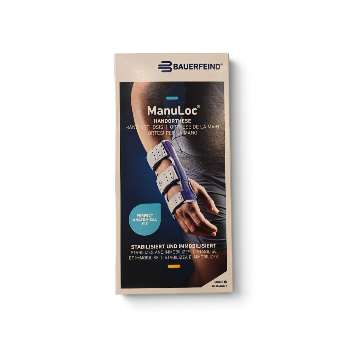 Bauerfeind ManuLoc wrist brace with adjustable aluminum splint for carpal tunnel, tendonitis, and sprains at Yaletown Medical Supplies Vancouver