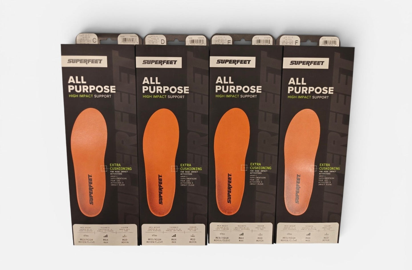 Superfeet ORANGE high impact insoles for plantar fasciitis at Vancouver