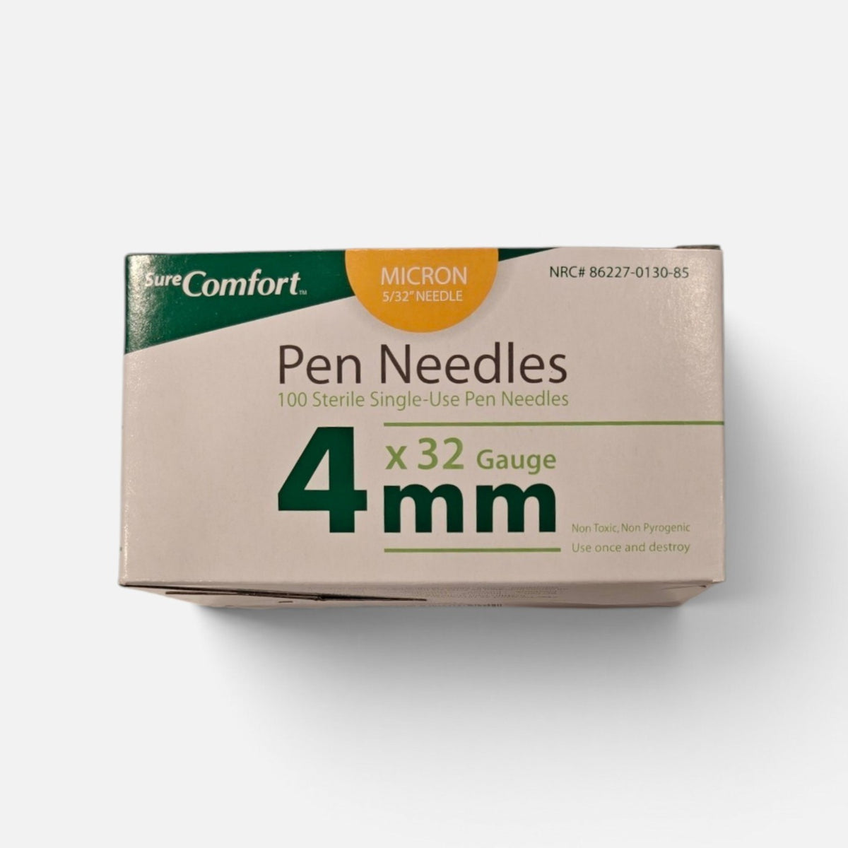 Sure Comfort Pen Needles 32G 4mm mini box of 100 for insulin pens at Yaletown Medical Supplies Vancouver
