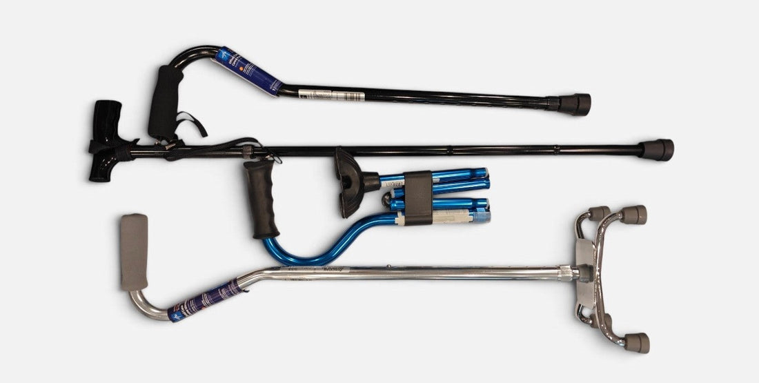 Standard, quad, folding, and offset canes at Yaletown Medical Supplies Vancouver