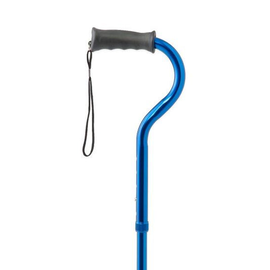CANE FOLDING OFFSET 4PT ERGONOMIC GEL GRIP, BLUE 4UCANEB
