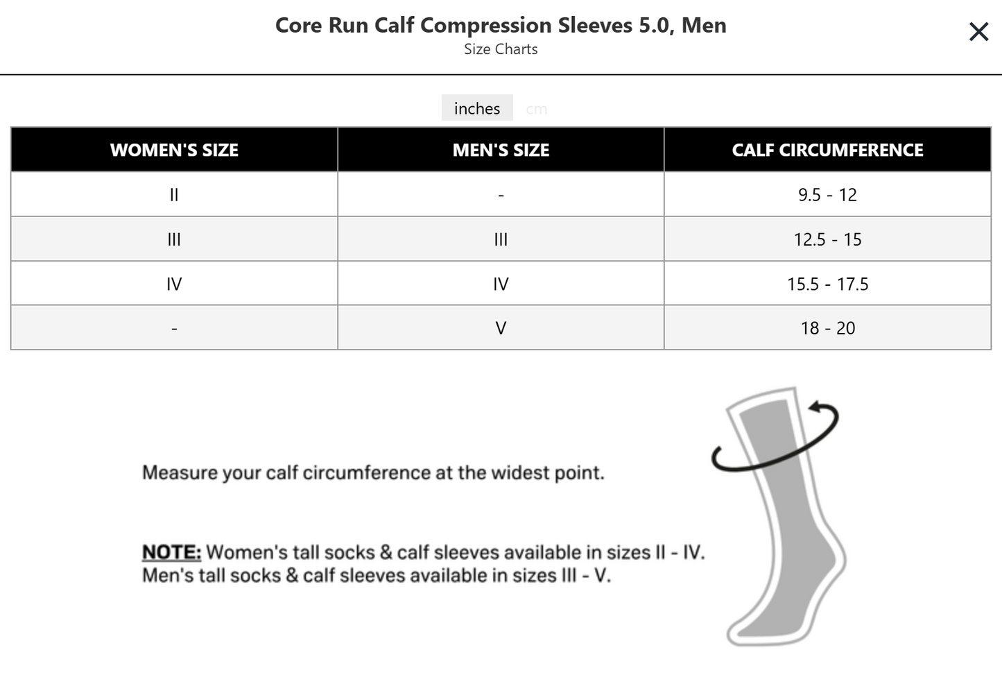 Compression Calf Sleeves, Run, CEP Class 1, 20-30mmHg