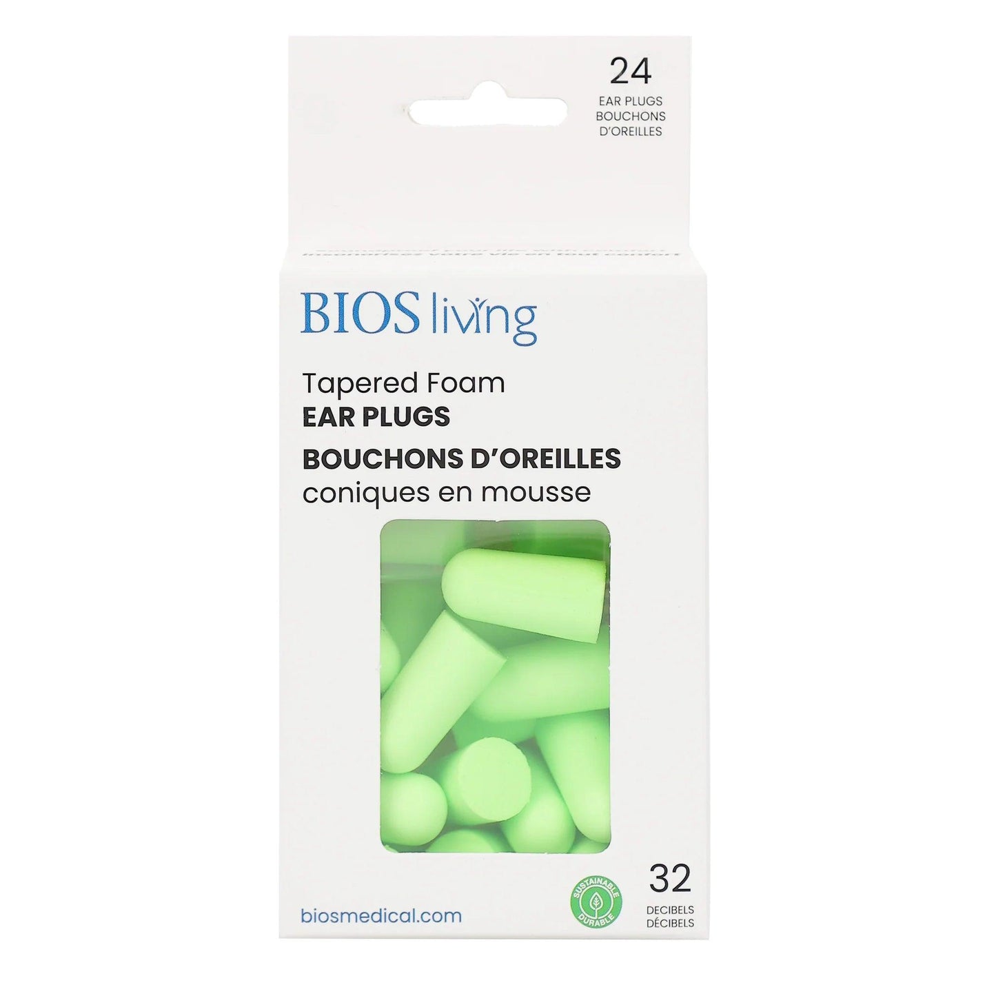 EAR PLUGS TAPERED FOAM  16 PC (GREEN) 32DB