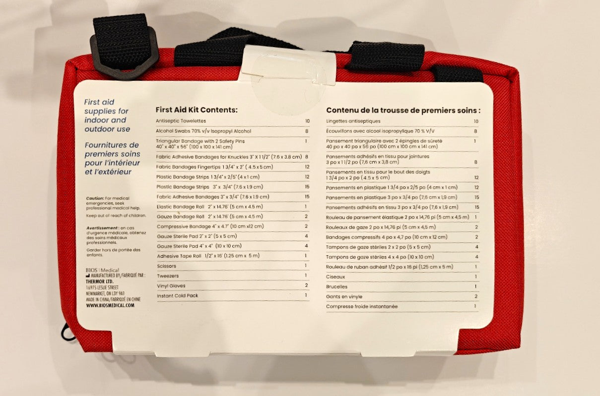First Aid Kit For Home, Travel, and Work, 100 Pieces BIOS