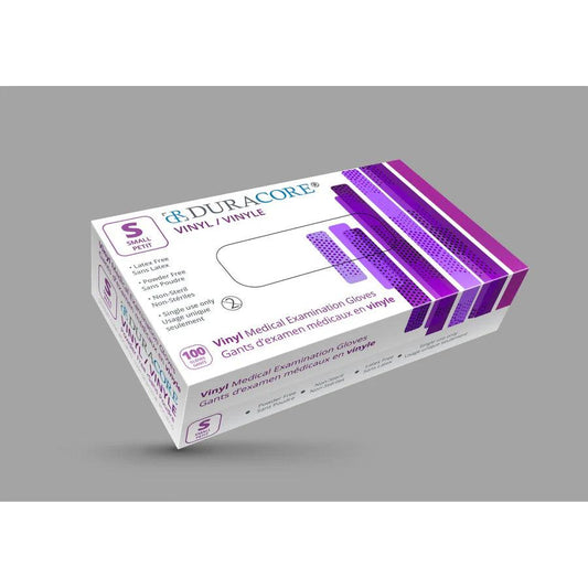 Gloves Vinyl Duracore Small 100 per Box