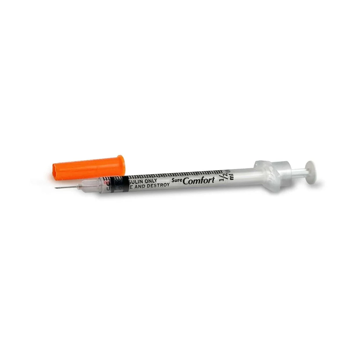 Insulin Syringe 0.5 ml 31G X 6mm Needle 10 Pieces per bag