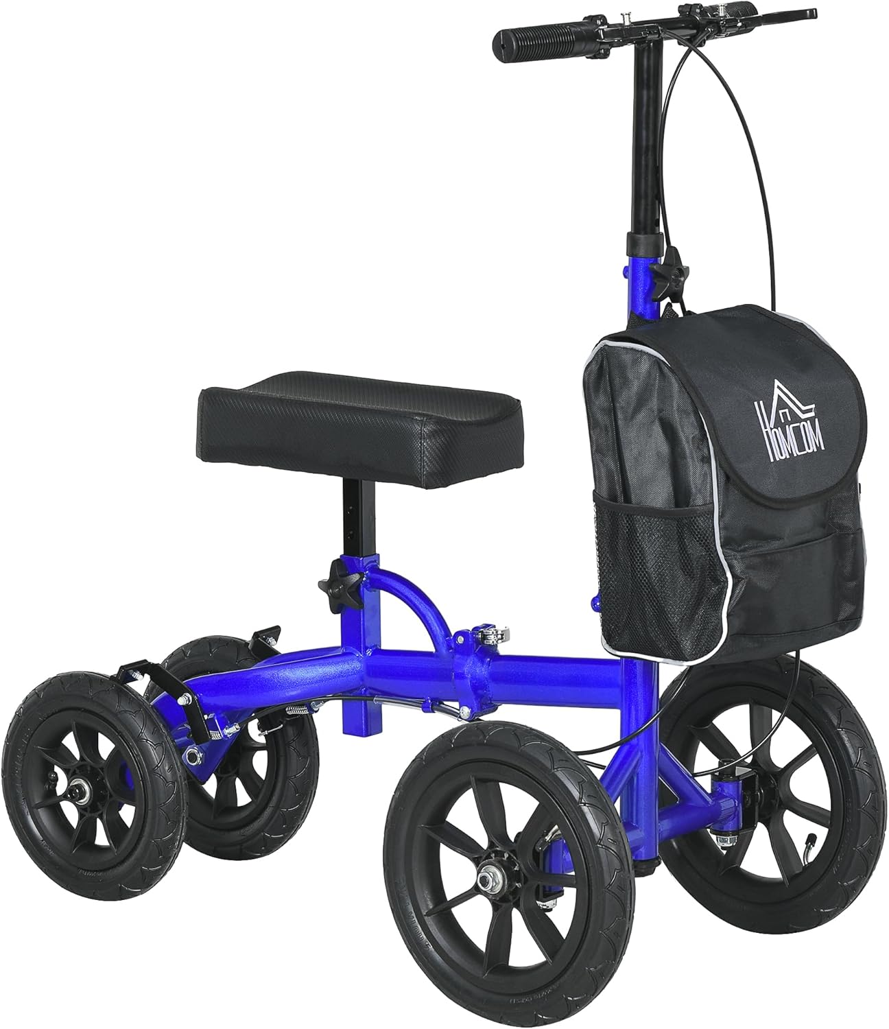 Knee Walker Foldable Steerable Medical 12" Rubber Wheels