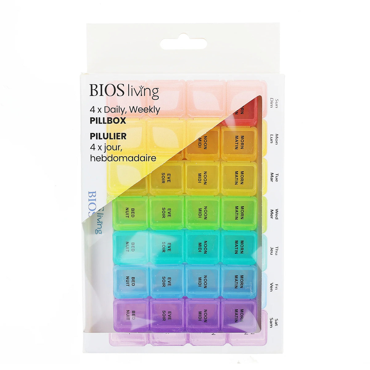Bio Box Tablet Pillbox Large 7 days LG121 BIOS – Yaletown Medical Supplies | Vancouver