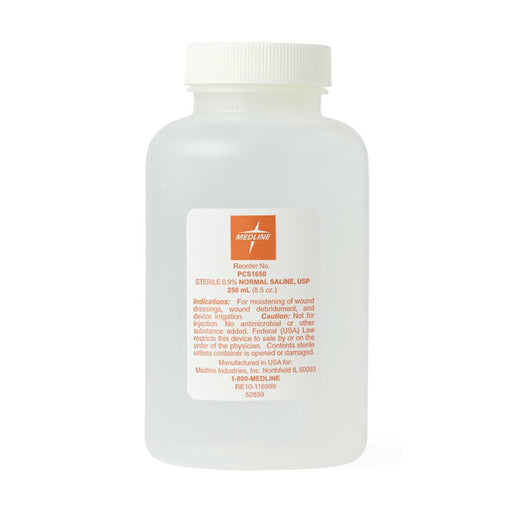 Saline Irrigation Solution, Sterile 0.9% 250 ml Medline