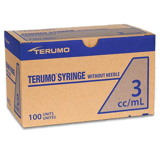 Syringe 3ml Luer Lock Terumo without Needle 1 Box (100 Pieces)