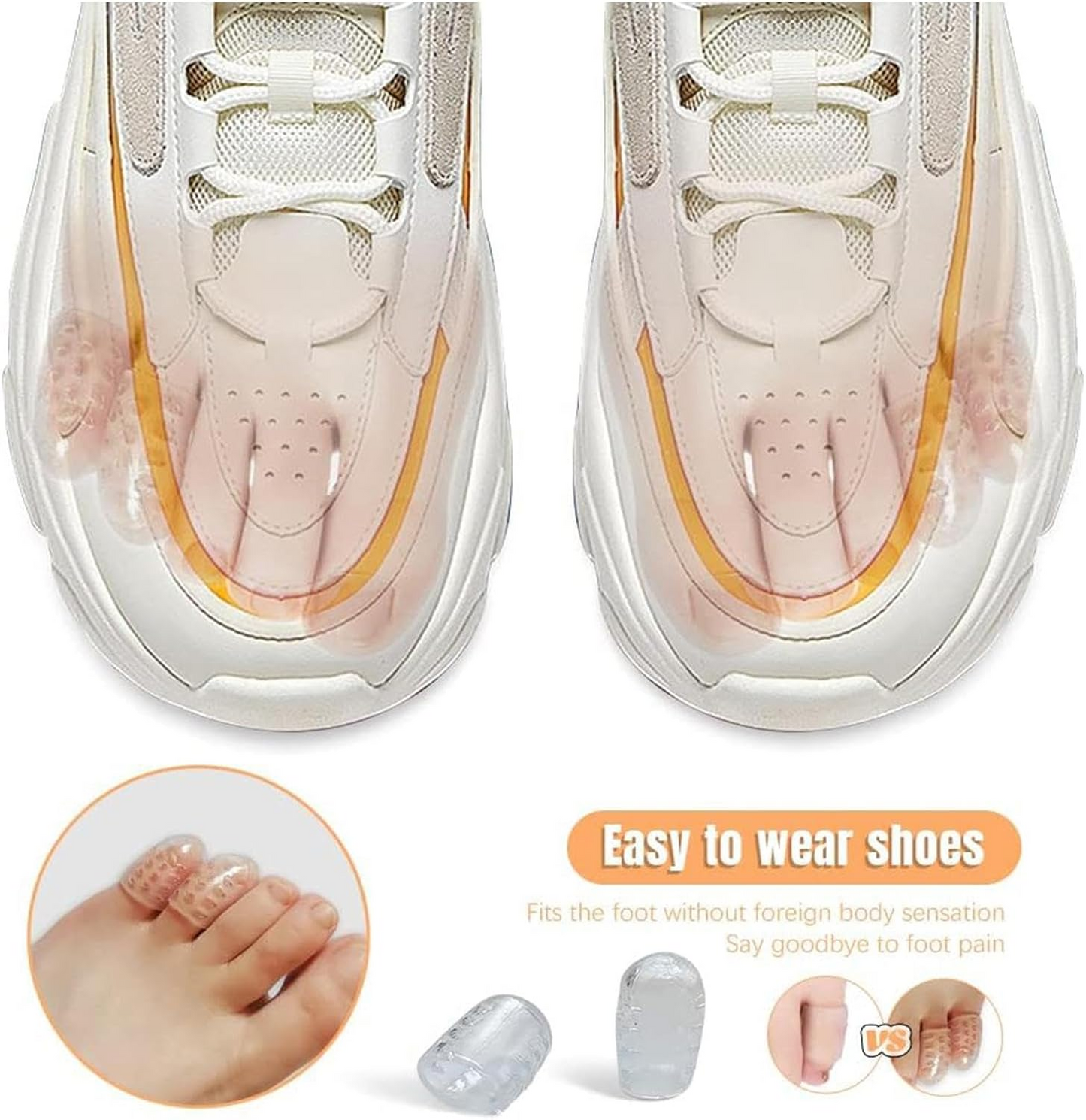 Toe Protectors Silicone, Anti-Friction, Toe Covers 2 pieces