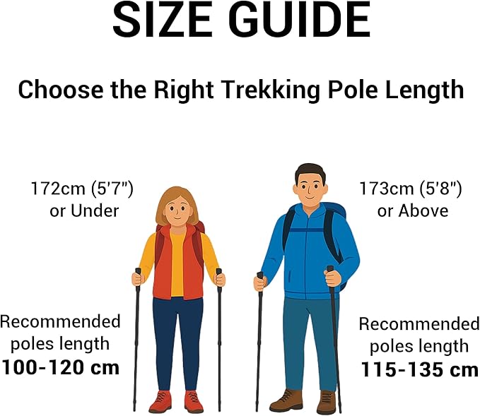 Trekking Poles Foldable Walking Sticks