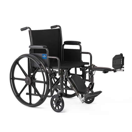 Wheelchair 16" K1 Nylon W/DSK Arm & Elv Lgrst K1166N22E Medline