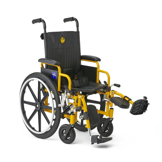Wheelchair Pediatric Medline Excel Kidz 14" with Elevating Leg Rests MDS806140PD