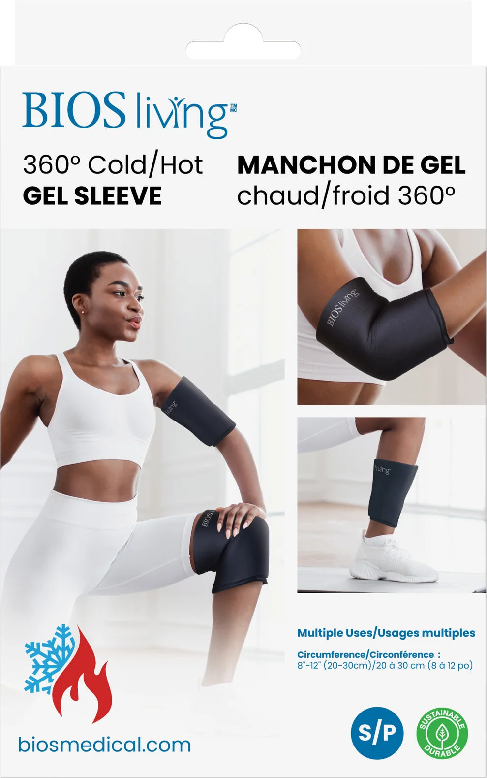 BIOS 360 degree cold and hot gel sleeve, medium PM207