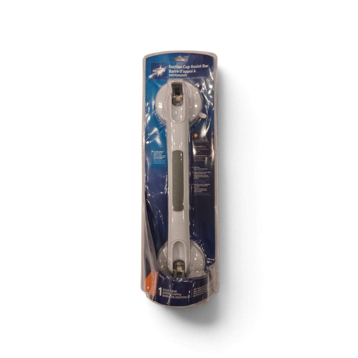 Medline suction grab bar 16 inch tool-free bathroom safety bar at Yaletown Medical Supplies Vancouver